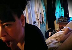 Milf Gives Blowjob to Her Man