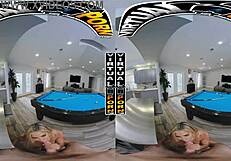 virtual billiards game with latin milf caitlin bell