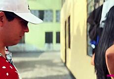 I went shoping and payed the mototaxi driver with my shaved pussy, Roxy Hot