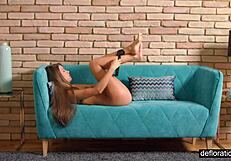 Gloria glock masturbates as a virgin