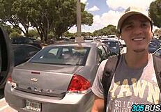 Amateur Couple Bangs Hard with Jenna Presley in Car! Outdoor Slut Action Rocks!