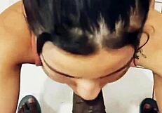 Young beauty gives me a blowjob and facial in this amateur video