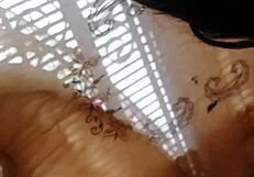 Blindfolded old man blowjob!