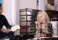 Blonde Tied by Dom in Extreme Bondage Session