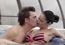 old4k and angie moon bridge 25 years with steamy fun