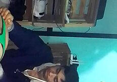 Latina milf bent over for doggystyle with emo couple