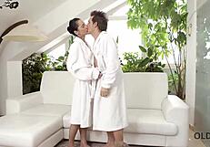 old4k and angie moon bridge 25 years with steamy fun