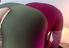 Does my wife's friend suck my dick after showing her cameltoe?