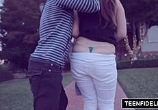 Jillian janson asks, 'is this my first anal?' as she experiences assfucking.