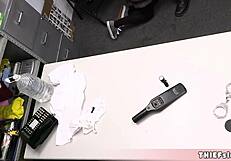 Bored Rich Gal Fails Shoplift, Learns to Pay with Rough Burglar Fucking