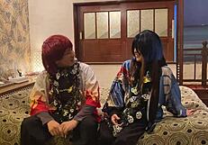 ハロウィンコスチュームの日本妻が吸って生中出しアクション