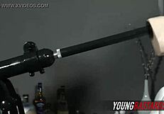 Young Serf's Emotional Blowjob on the Plow Machine