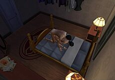 Dylan and Jess Sigsworth enjoy a cozy evening in their animated world.