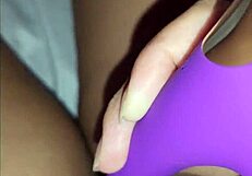 Close-up view of wet pussy lips