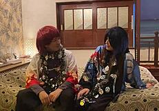 Japanese Wife in Halloween Costume Sucks and Gets Raw Creampie Action