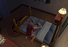 Dylan and Jess Sigsworth enjoy a cozy evening in their animated world.