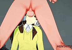 3D animated hentai with Dr. Stone characters Senku and Yuzuriha in hardcore sex scenes.