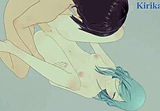 Ena shinonome and shizuku hinomori engage in intense creampie sex in project sekai hentai