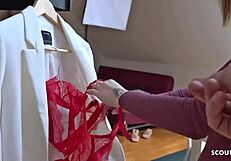 Skinny redhead Mia trades sex for modeling gig with big cock scout