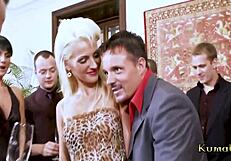 Birthday Surprise: Blonde and Brunette Sluts in Double Penetration and Anal