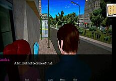 Amateur redhead's small tits bounce during game walkthrough