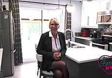 bianca, the curvy french milf in sexy lingerie