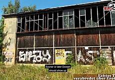 gothic teen picked up for outdoor pov date