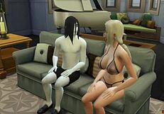 Naruto's mistress Tsunade's erotic threesome with her lover Jiraiya