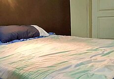 Sexy brunette teen rides cowgirl with big ass and tits at home