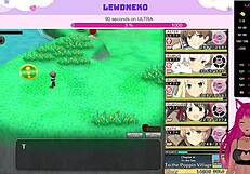 Vtuber Lewdneko Plays Evenicle Part 18 with Huge Tits