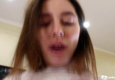 Babysitter gives me the best blowjob and then we have sex.