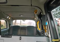 Redhead Milf in Nylons Pounds Big Dick in Taxi