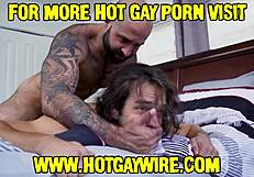 Two hot guys have anal sex while their boss is not around – free gay porn