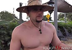 Horny Wife Teases Landscaper With A Naughty Blowjob Promise