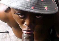 sloppy sucking scene with a big black cock