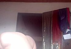 Transsexual in crossdressing fucks big ass pussy