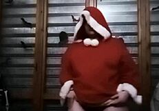 Natale massages her natural tits on show.