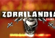 Blonde pornstar enjoys threesome blowjob on holiday