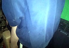 I tear thong and fuck her in kitchen