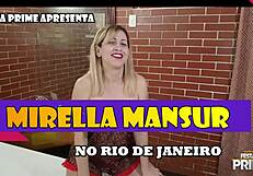 Beautiful big-boobed pornstar Mirella has a great ass and she shows it off while pleasuring herself in this video.