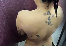 Latina beauty pleasuring herself on camera in lingerie