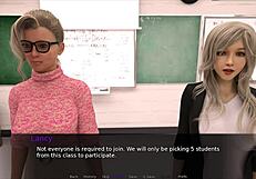 Skinny Blonde And Brunette Go Wild At Nudist School Beach