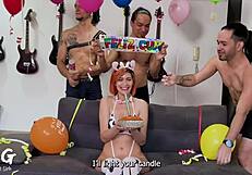jade mercury, what gift did you get? a cake and a gangbang with riding and cumshot