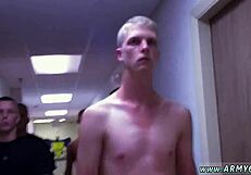Gay military recruits go through anal training and kissing scenes.