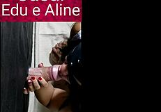 Aline and edu's hot interracial scene with glory hole action and facial cumshot