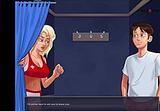 Anon watches his step-sister's nude body in the bath