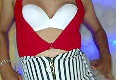 Beautiful transvestite with makeup