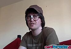 why is that cute ebony princess sucking the nerd's cock