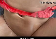 dirty blonde in lingerie gets her pussy plowed from pov