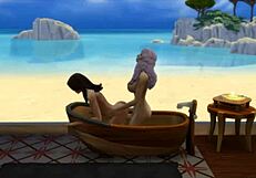 seraphina interacts with the neighbor in sims 4